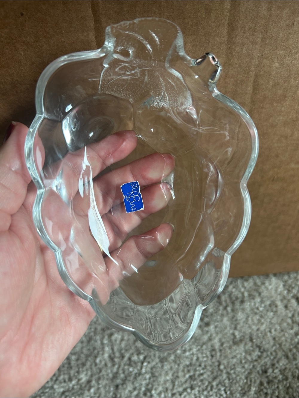 Studio Nova Glass Decorative Leaf Bowl